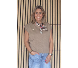 SHIRT HARTJE zand