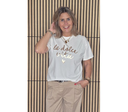 SHIRT LA DOLCE VITA ecru