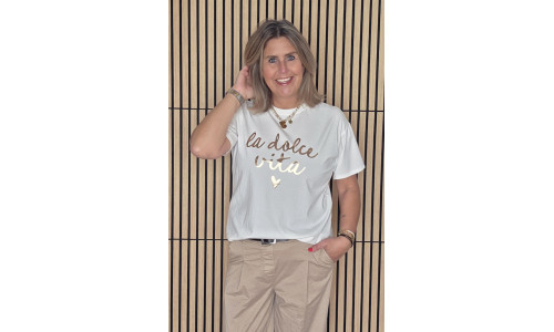 SHIRT LA DOLCE VITA ecru