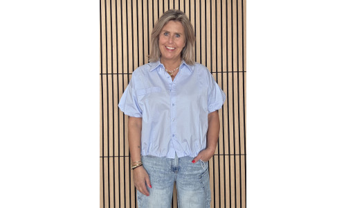 BLOUSE BIBBY licht blauw