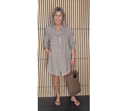 LINNEN BLOUSE/JURK zand