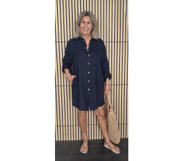 LINNEN BLOUSE/JURK blauw