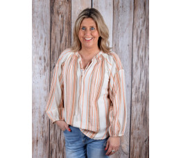 BLOUSE BIBBY oranje/zand