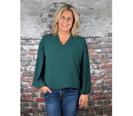 BLOUSE DO flessen groen