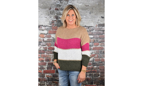 TRUI HAZEL zand/roze/groen