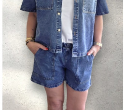 JEANS SHORT donker