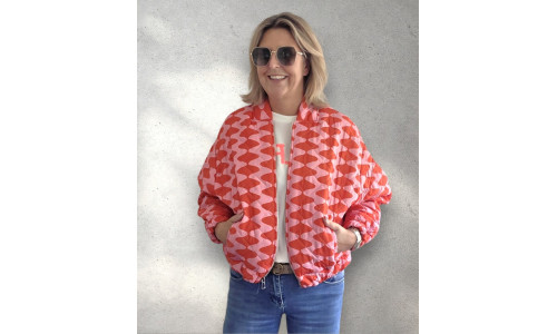 BOMBER JAS oranje/roze