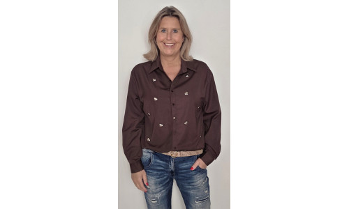 BLOUSE HARTJE bruin