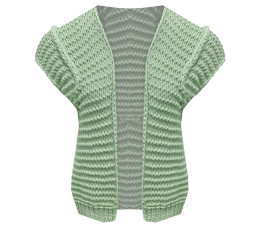 GEBREID GILET groen